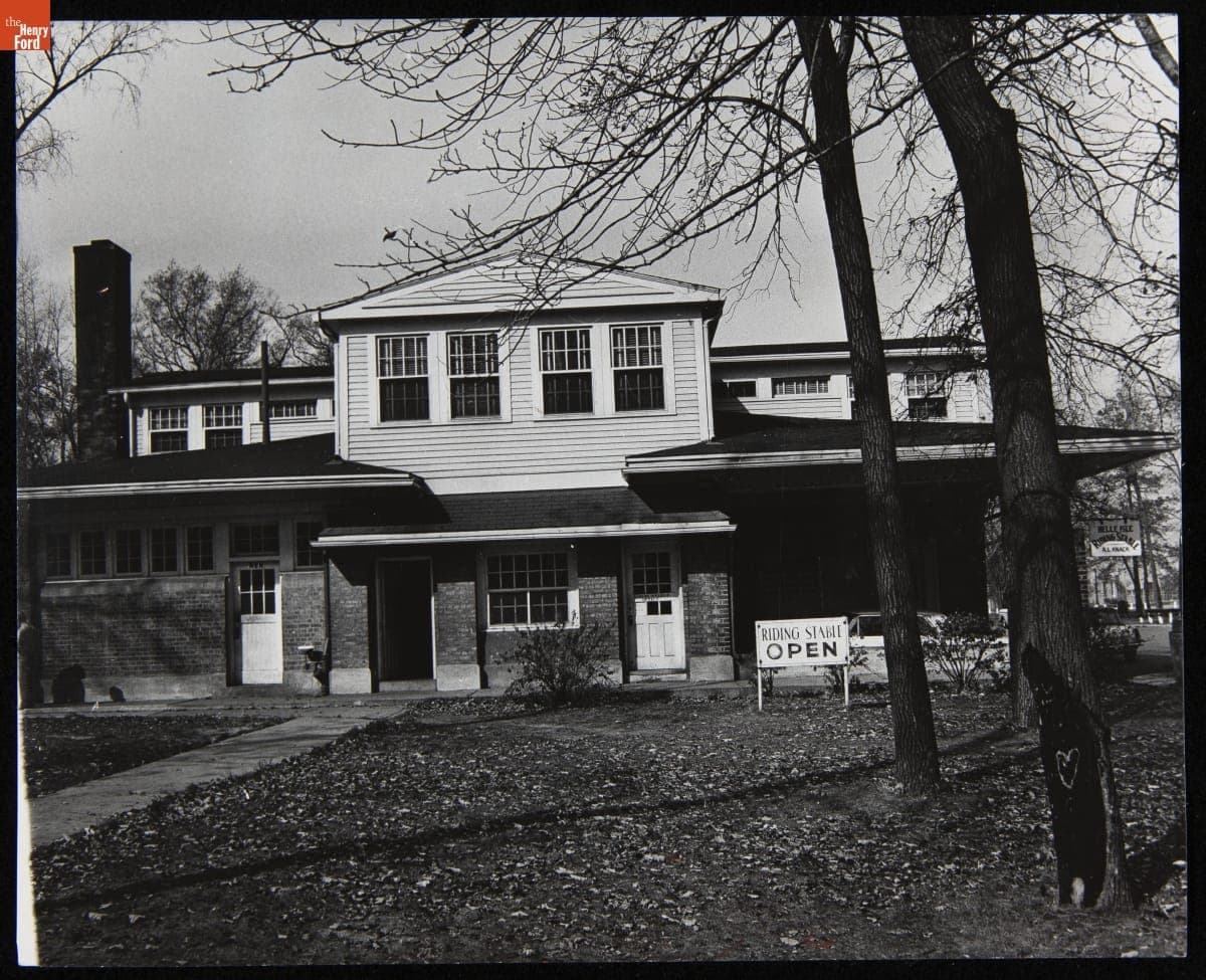Riding Stable at the Eastern End of Belle Isle, Detroit, Michigan, October 27, 1963