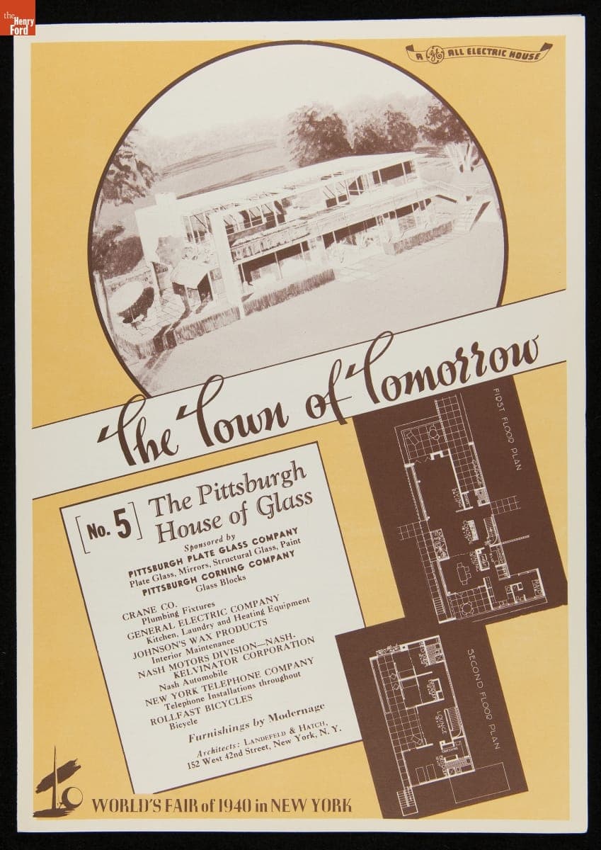 "The Pittsburgh House of Glass," House No. 5, Town of Tomorrow Village, New York World's Fair, 1940