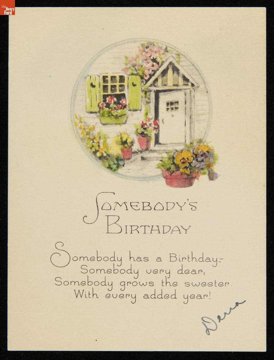 "Somebody's Birthday," 1925-1935
