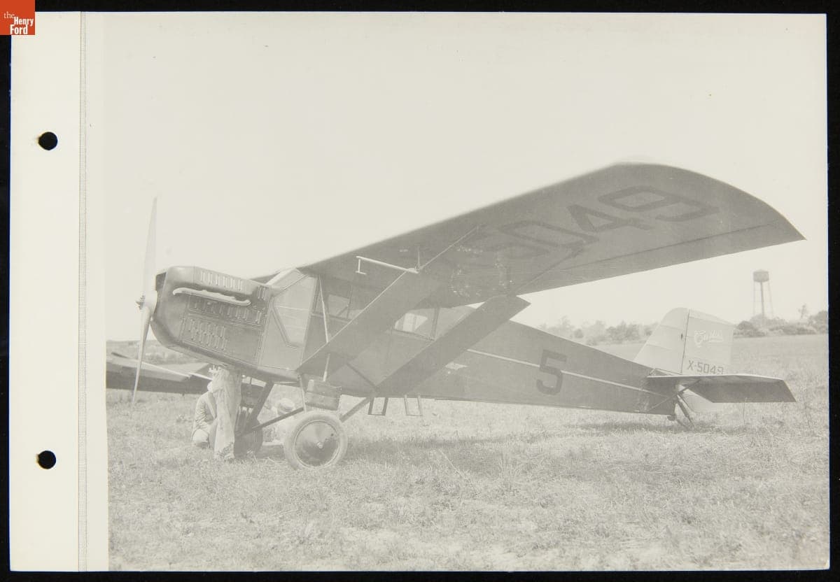 Curtiss "Robin" in a Field, 1928