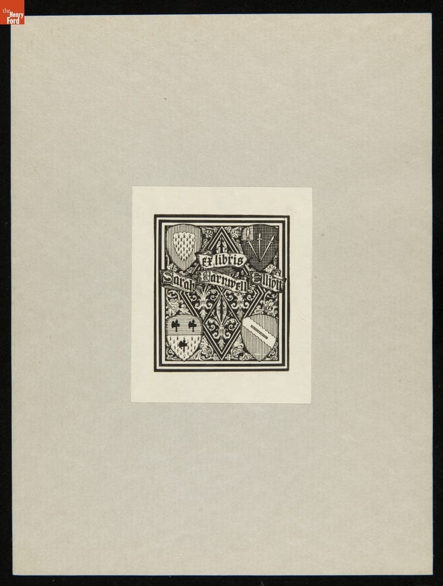 Bookplate of Sarah Barnwell Elliott, 1905-1912