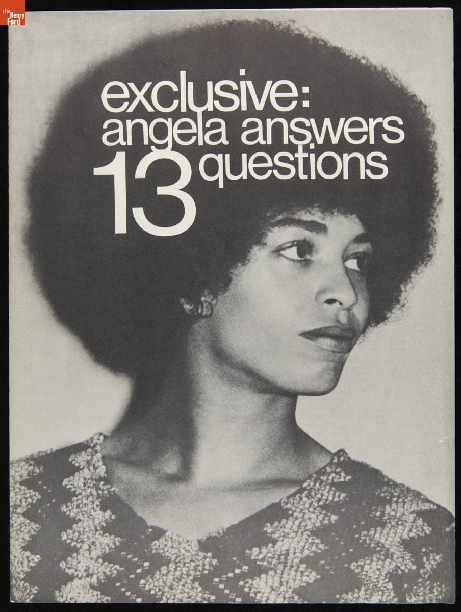 Special Issue of Muhammad Speaks: "Exclusive: Angela Answers 13 Questions," circa 1971
