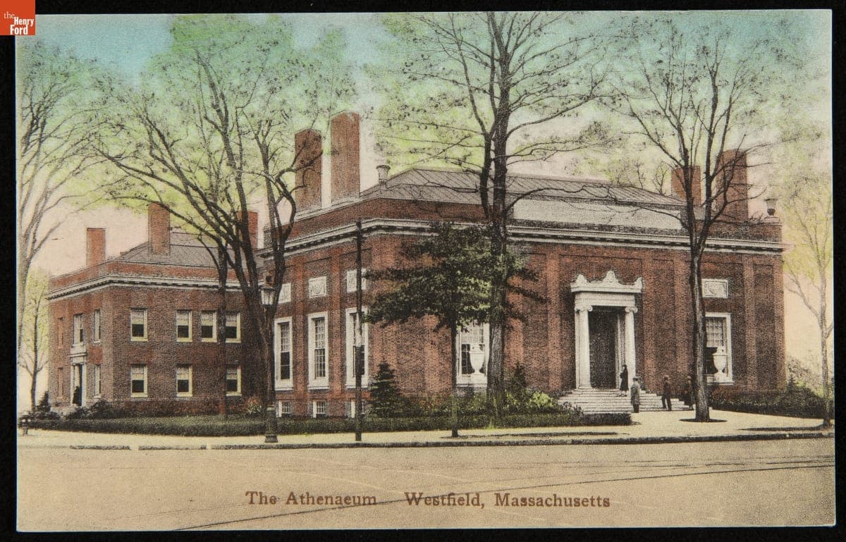 Postcard, "The Athenaeum, Westfield, Massachusetts," 1951-1956
