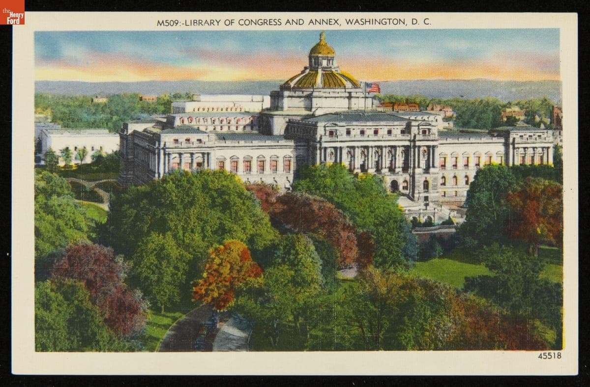 Postcard, "Library of Congress and Annex, Washington, D.C.," circa 1940