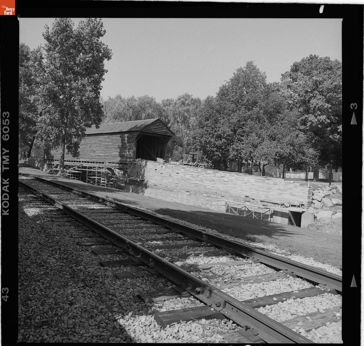 Restoration Work on the Ackley Covered Bridge in Greenfield Village, October 2, 2000