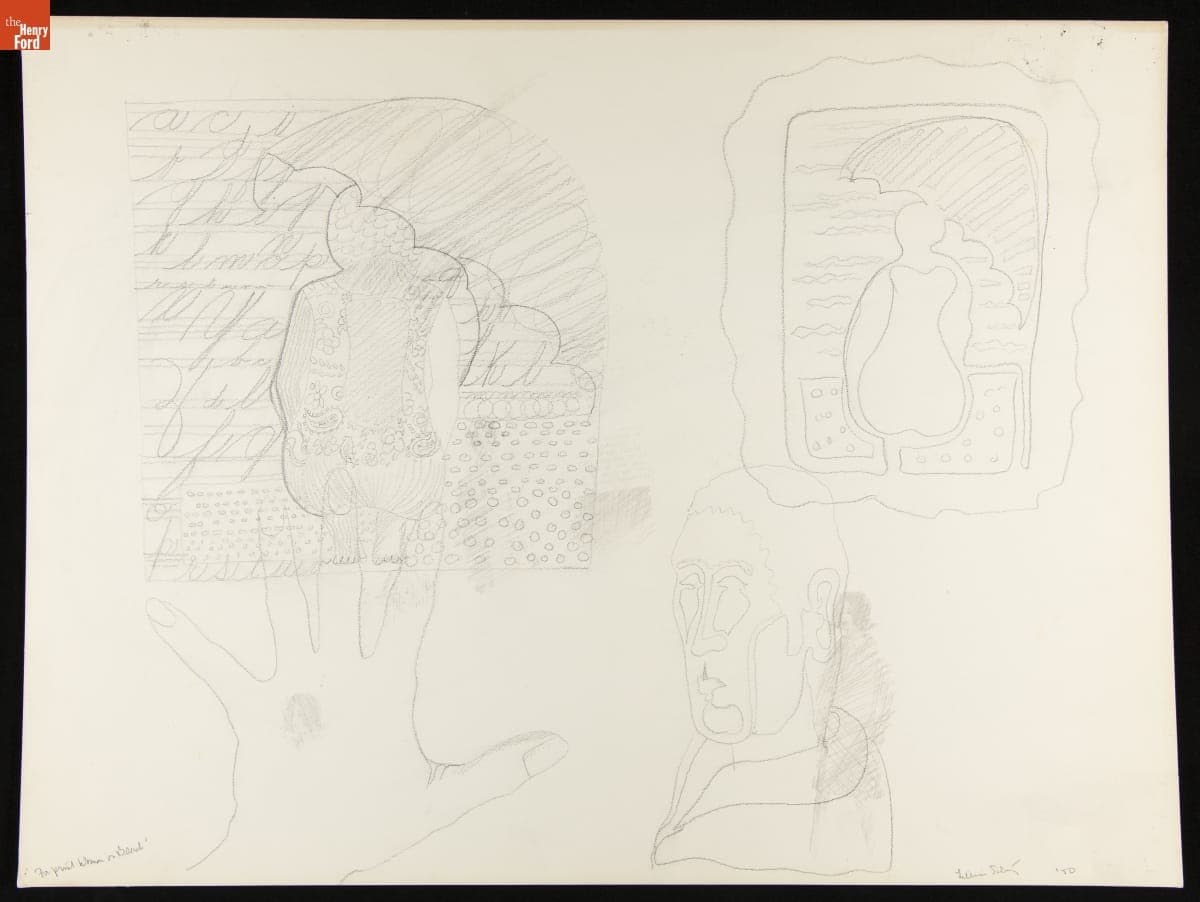 Study for "Women on Beach" by Lillian F. Schwartz, 1950