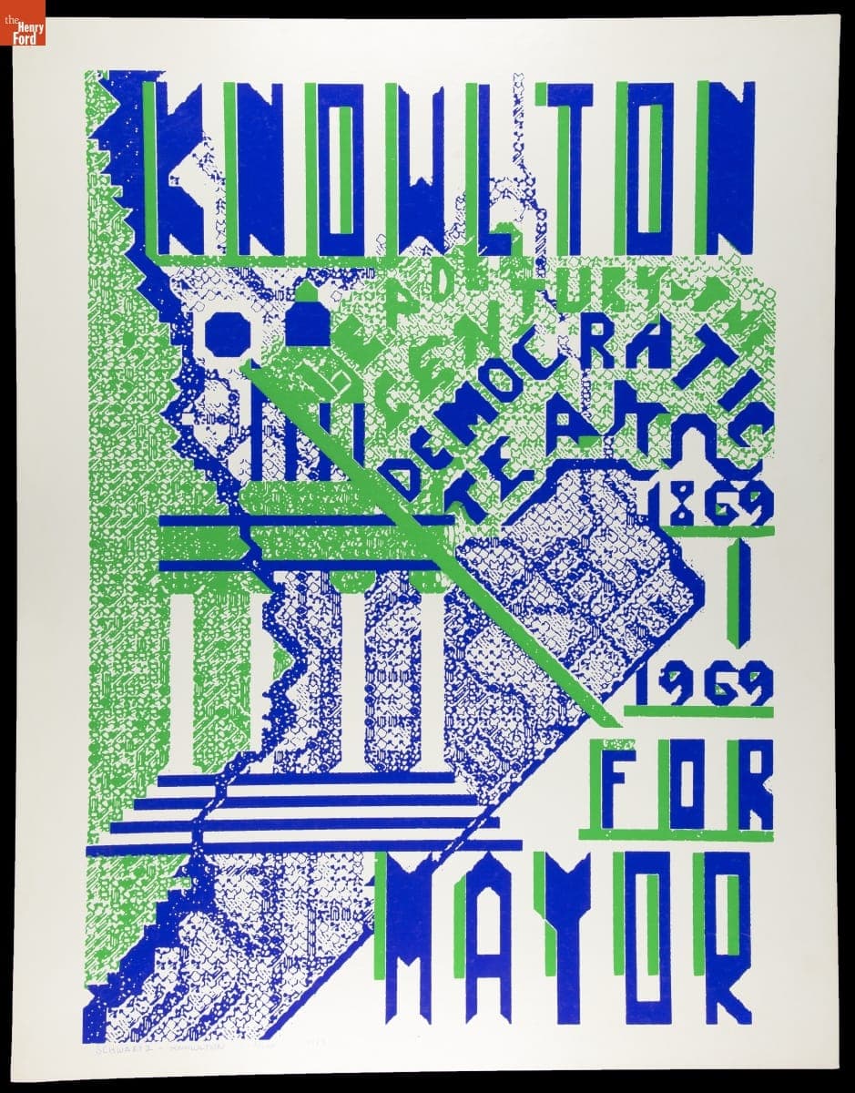 "Knowlton for Mayor" by Lillian F. Schwartz with Kenneth C. Knowlton, 1969