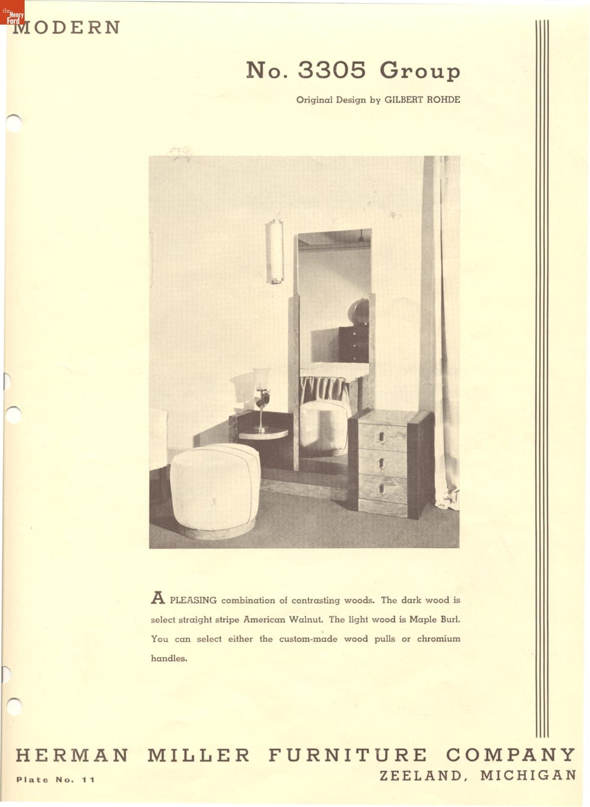The Herman Miller Furniture Company, Makers of Fine Furniture, Zeeland, Michigan, 1933