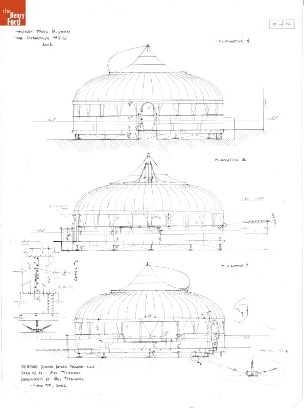 Drawing, Dymaxion House "As Built" in Henry Ford Museum, 2002