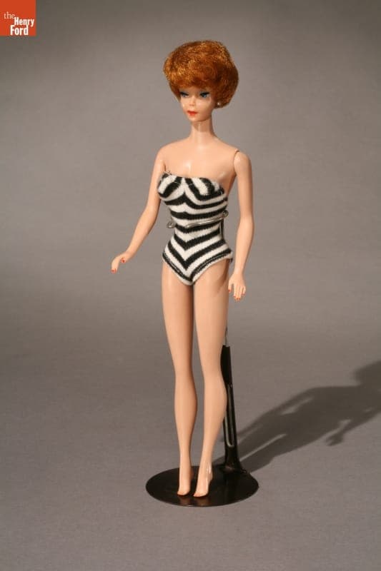 Bubble-Cut Barbie Doll in Bathing Suit, 1961