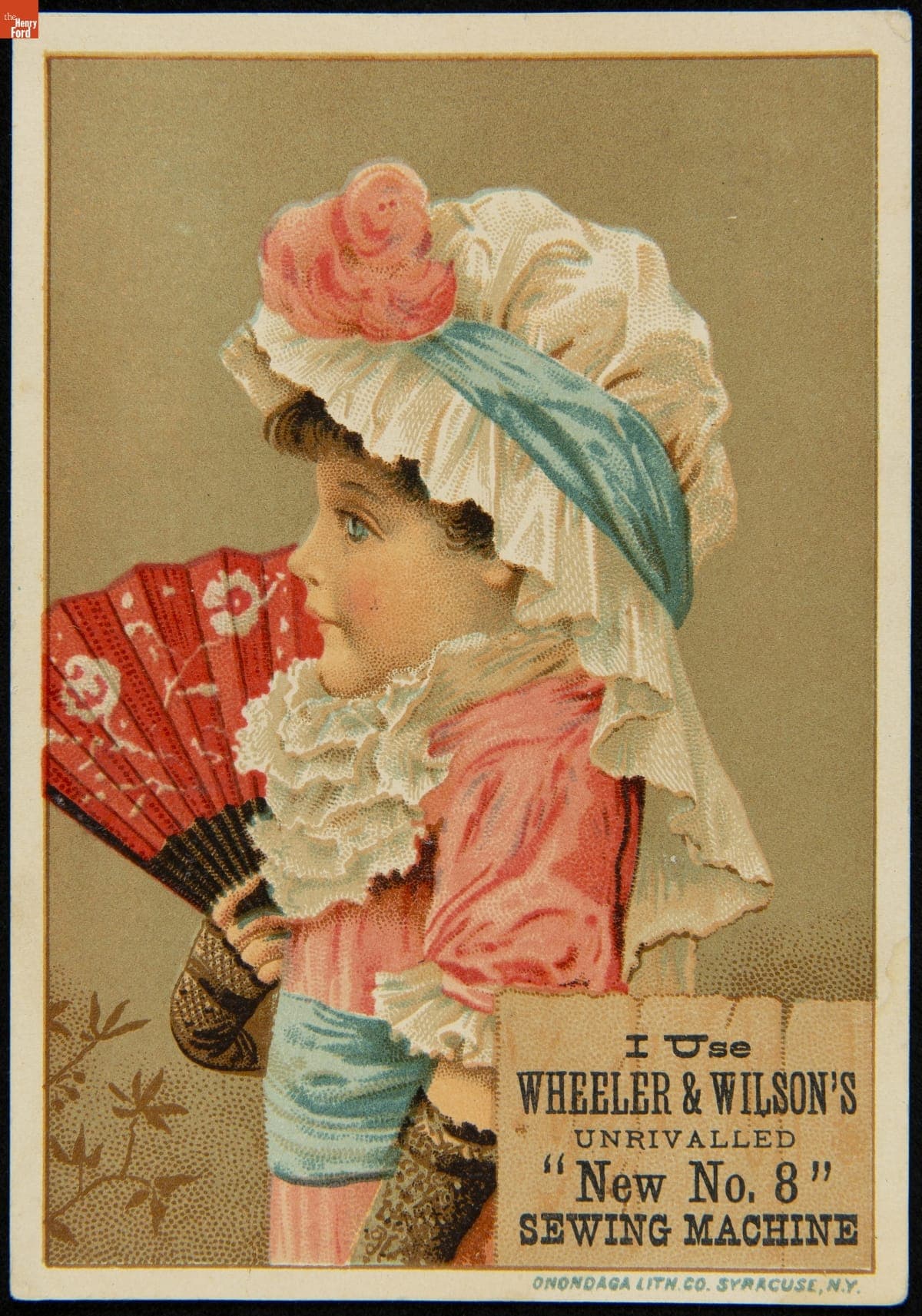 Trade Card for No. 8 Sewing Machine, Wheeler & Wilson Mfg. Co., 1878-1889