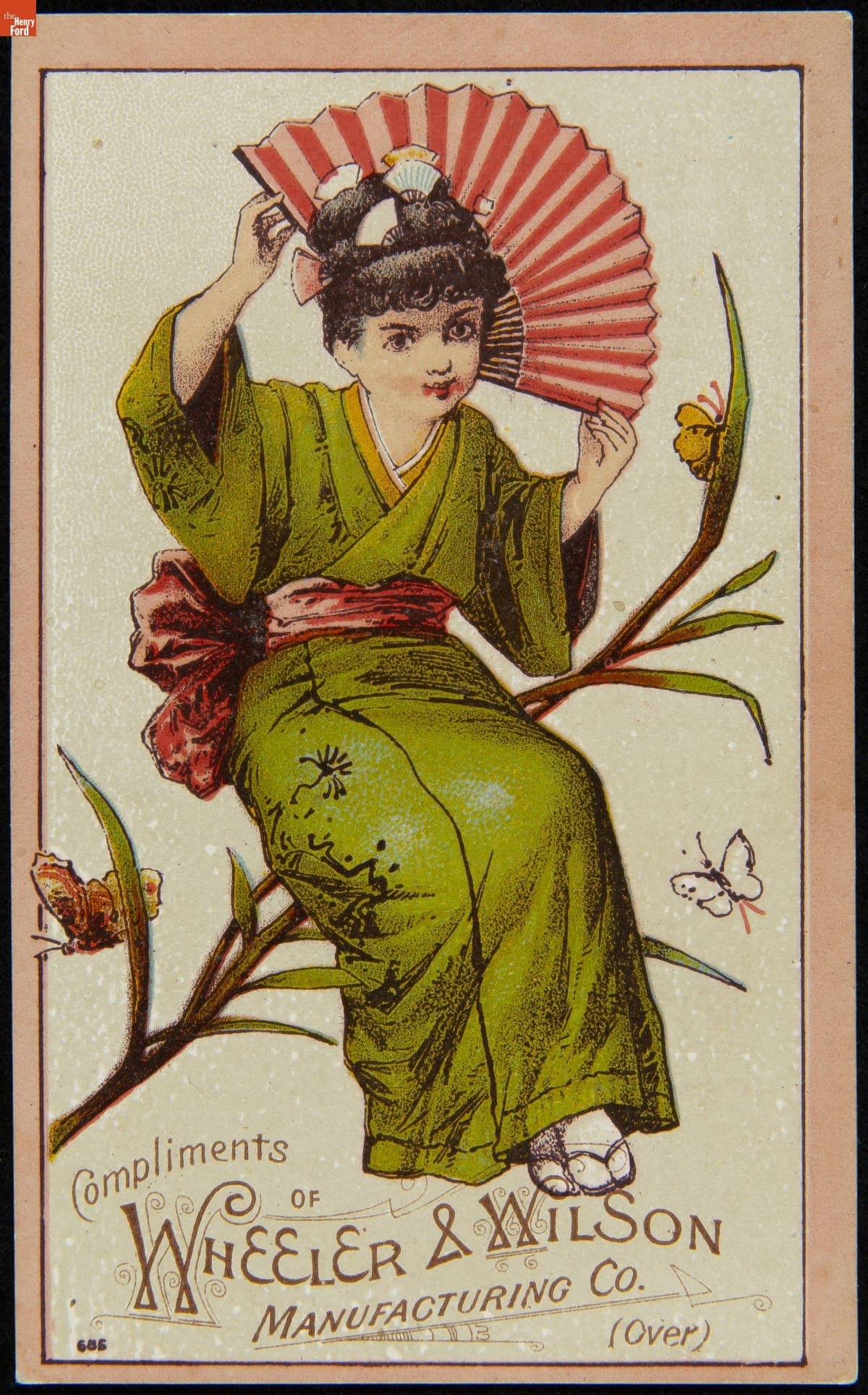 Trade Card for No. 8 Sewing Machine, Wheeler & Wilson Mfg. Co., 1878-1889