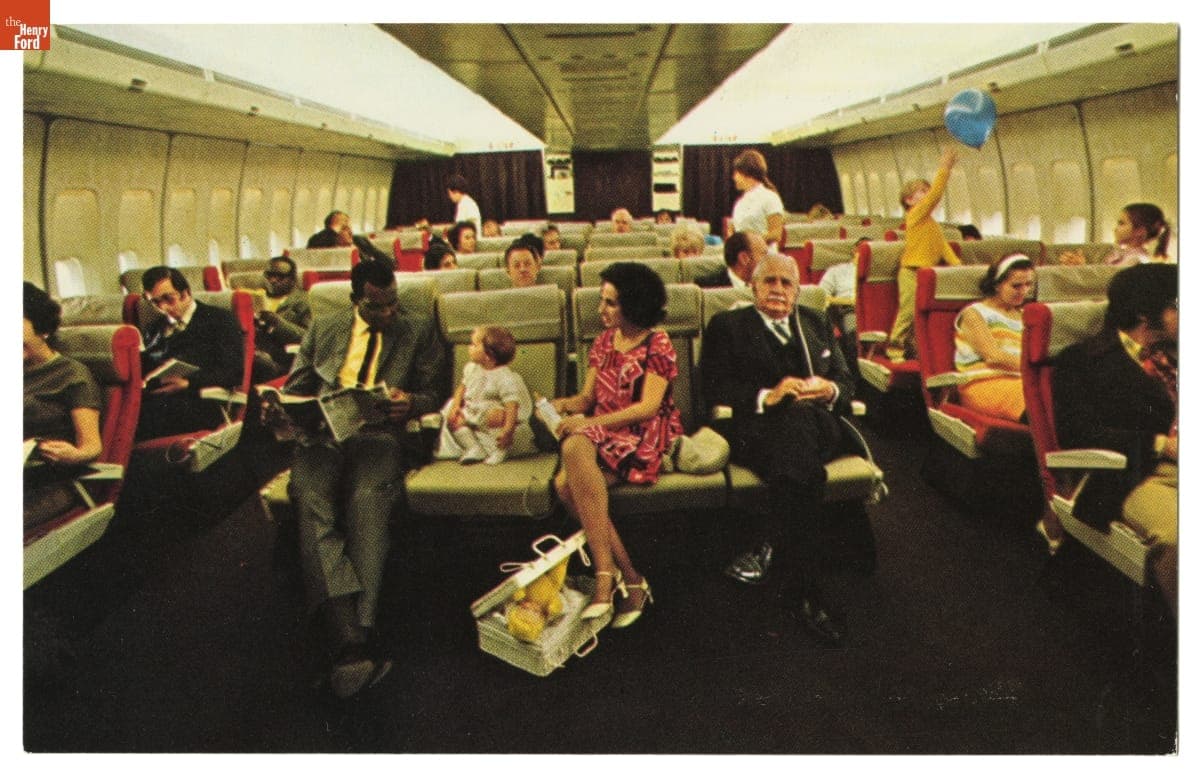 Advertising Postcard for Pan American Airlines, circa 1970, "The Plane with All the Room in the World"