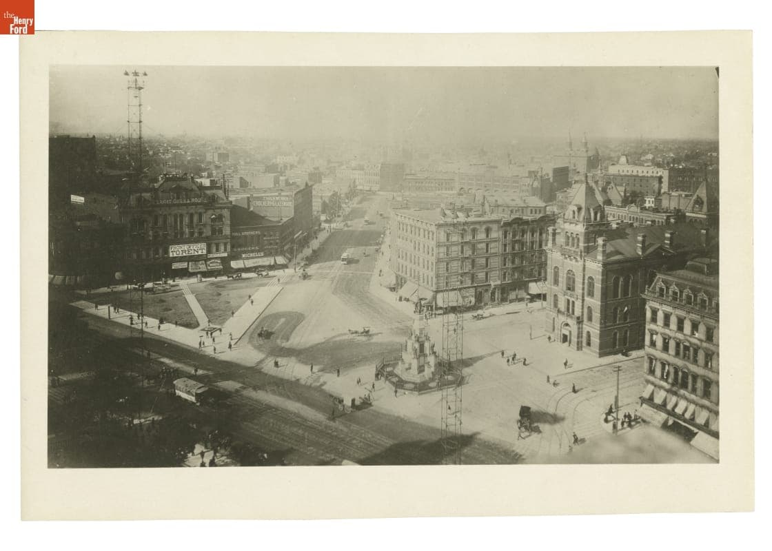 View of Campus Martius Area of Detroit, Michigan, 1883-1892