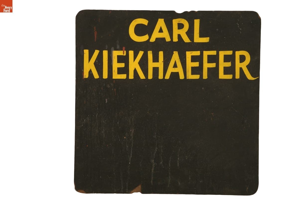 Pit Board for NASCAR Team Kiekhaefer's Chrysler 300-B, circa 1956