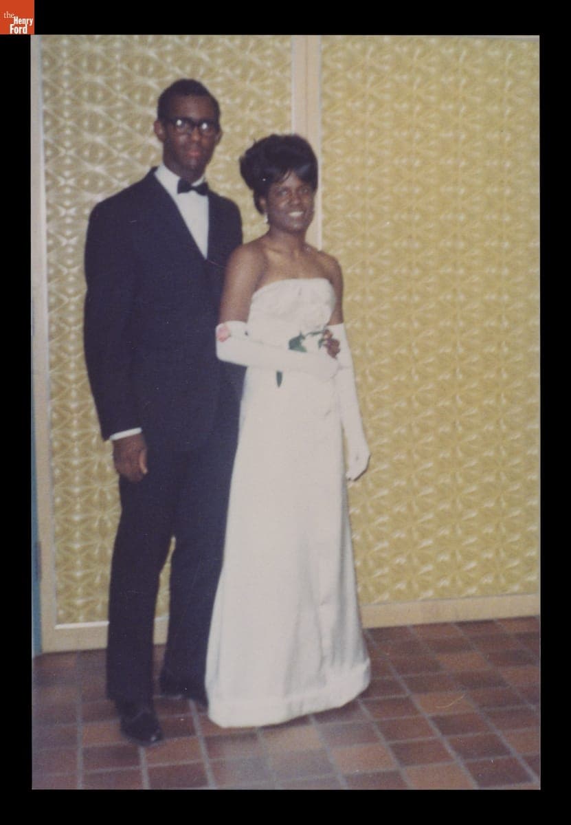 Mattie Majors and John Washington at the Alpha Kappa Alpha Ivy Rose Ball, Wilberforce, Ohio, Spring 1966