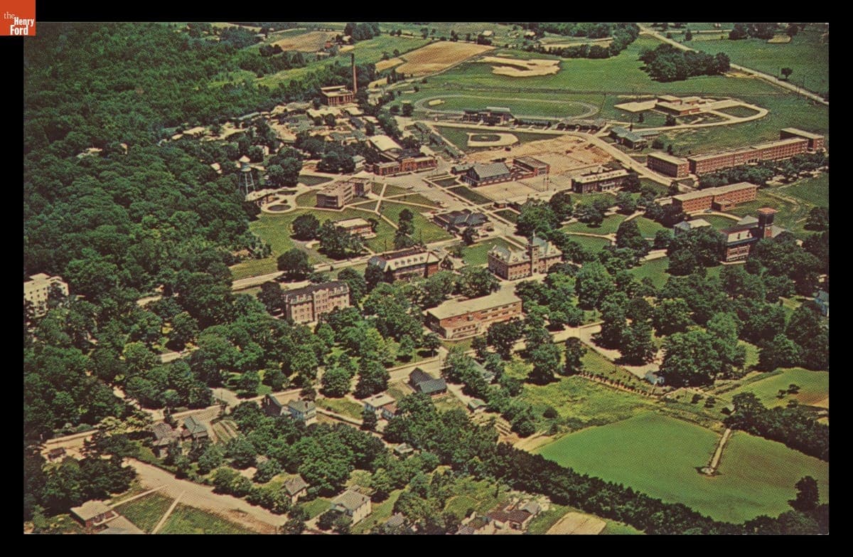 Postcard, "Aerial View of Central State College Campus, Wilberforce, OH," 1960-1963