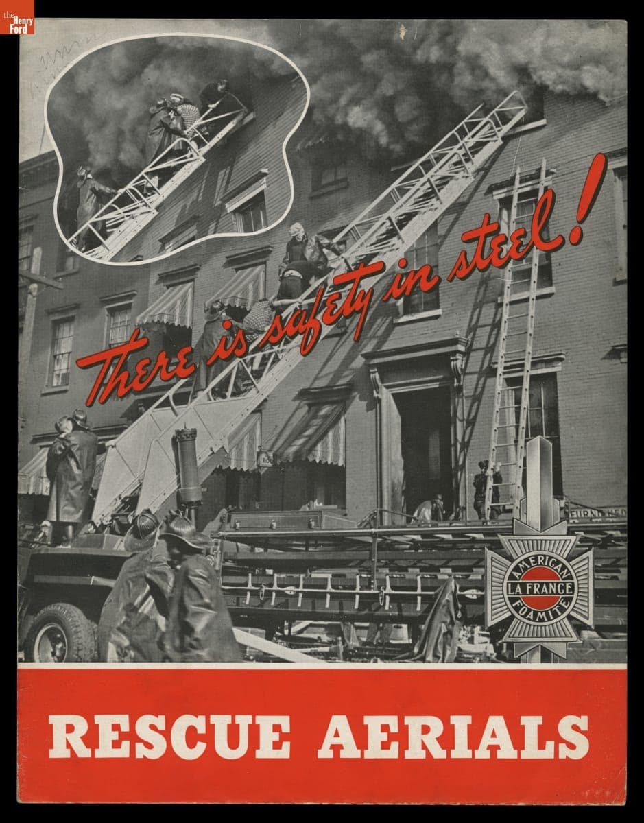 American-LaFrance and Foamite Corporation Catalog, "Rescue Aerials: There is Safety in Steel," circa 1942