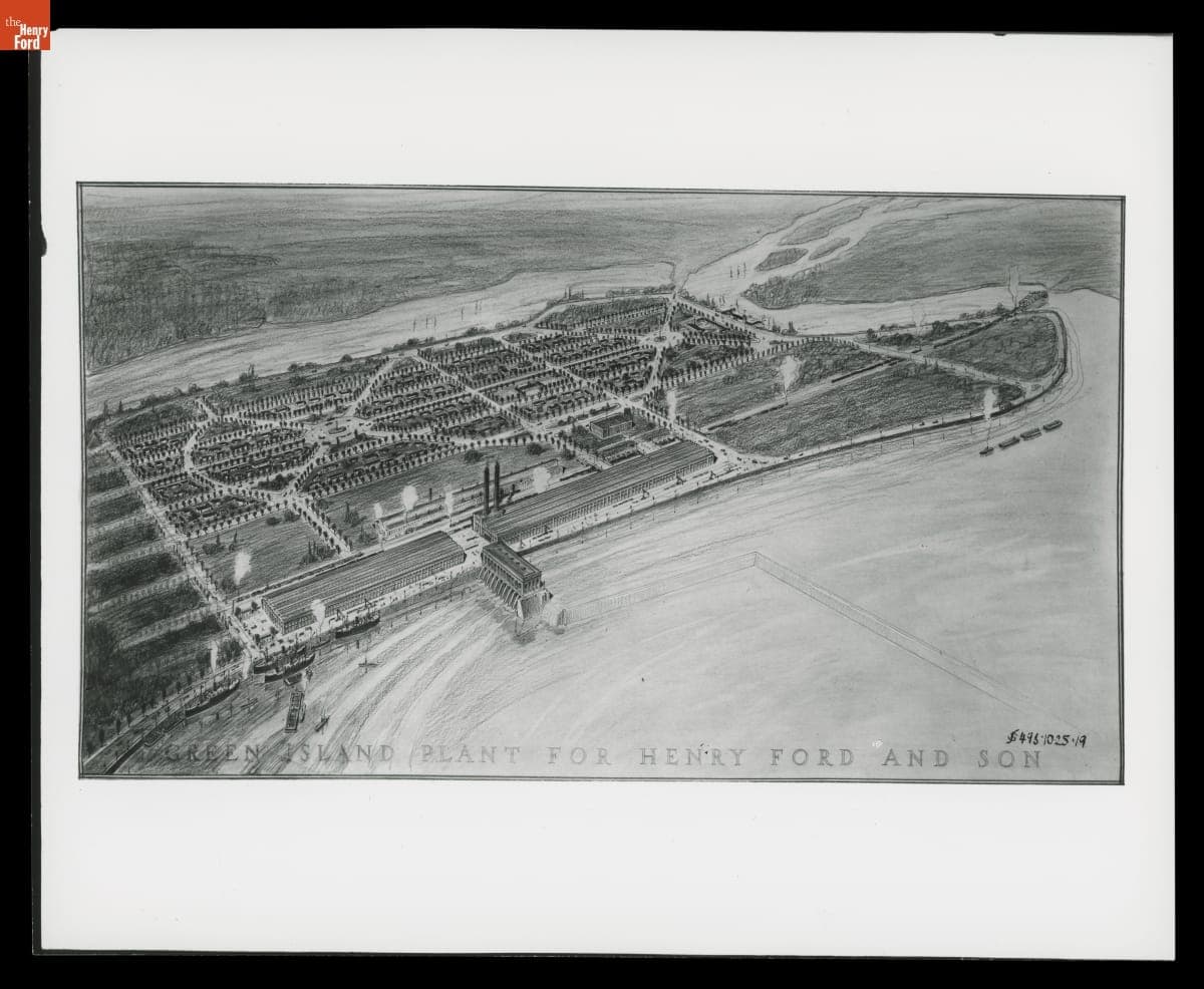 Design Layout of Ford Motor Company Green Island Plant, 1919