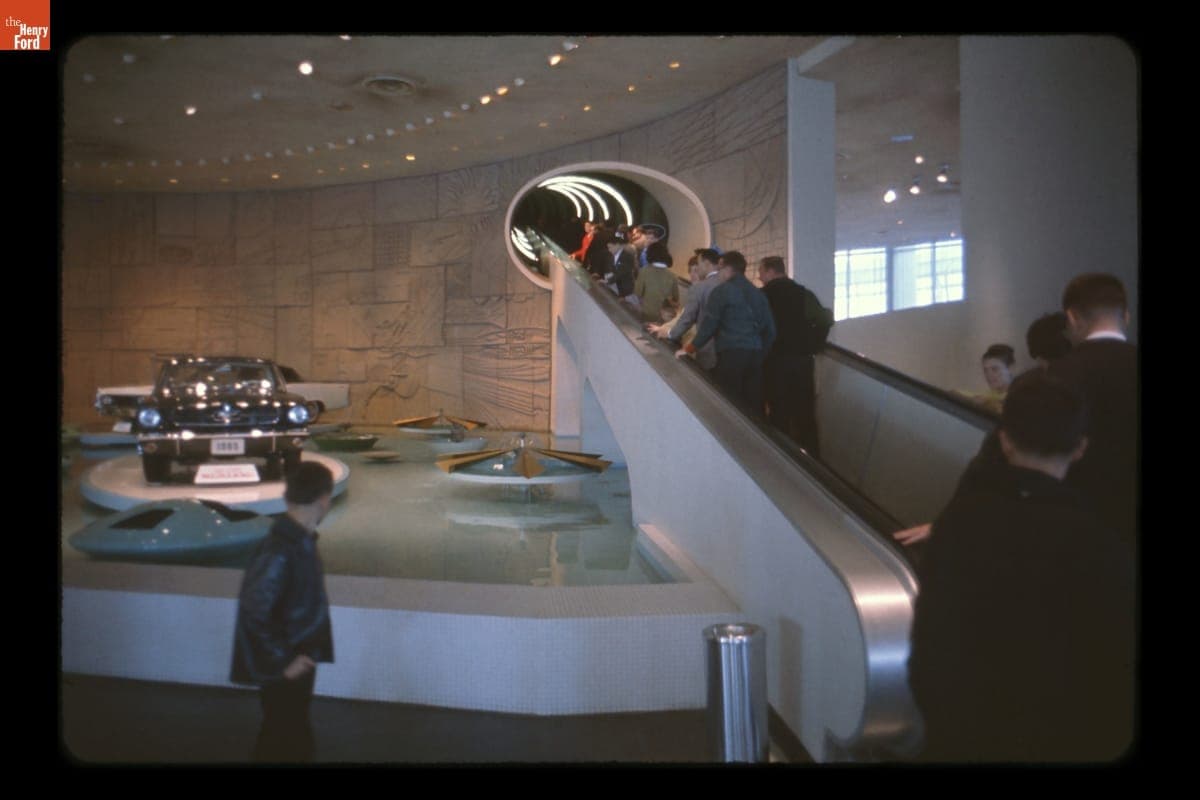 "Speed Ramp" to the "Magic Skyway" Ride in the Ford Wonder Rotunda at the New York World's Fair, 1964-1965