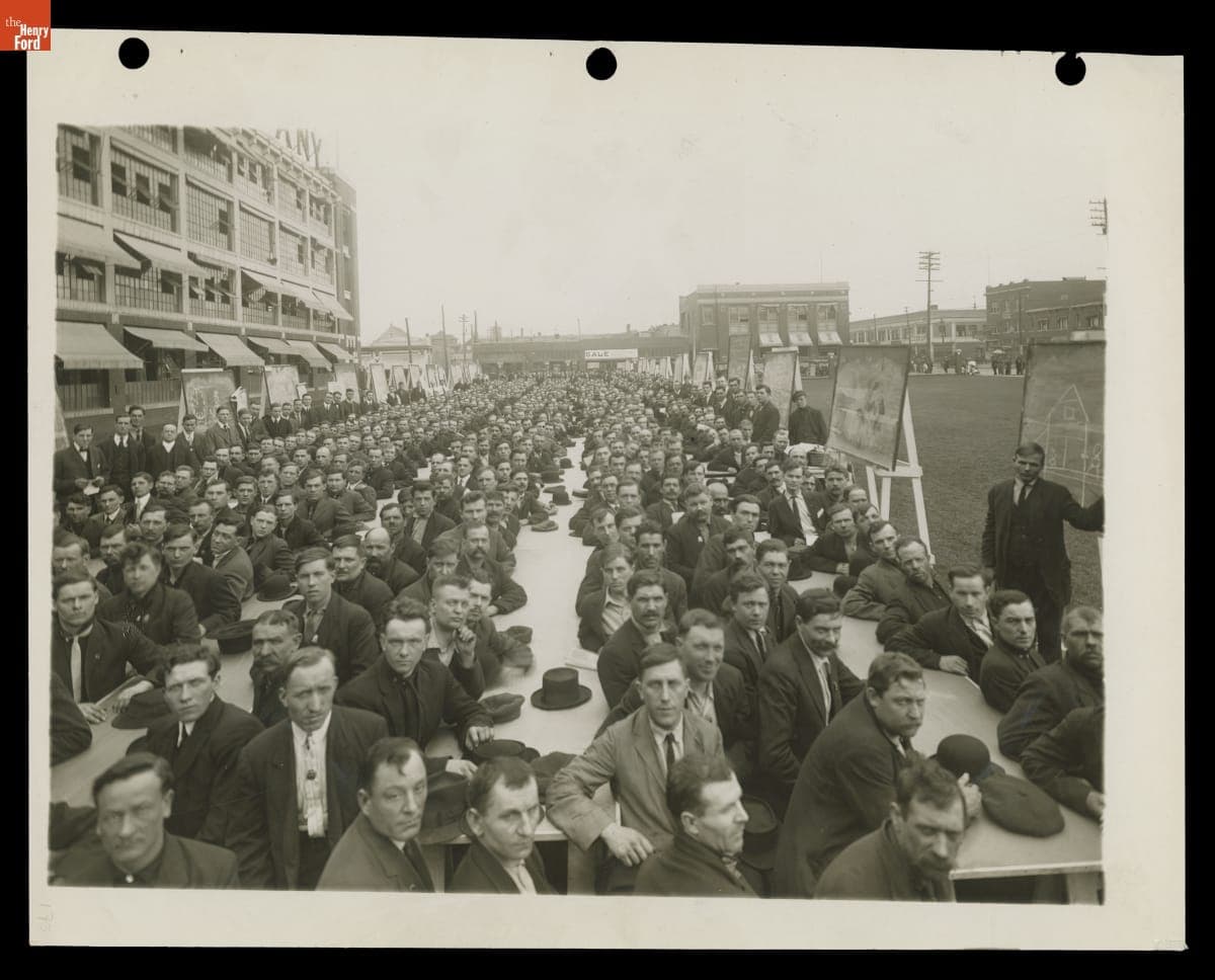 Ford Motor Company Employees in an English Language Class, Highland Park Plant, 1915