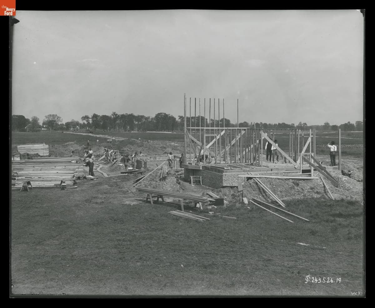 Ford Homes District Construction on Nona Street, Dearborn, Michigan, May 1919