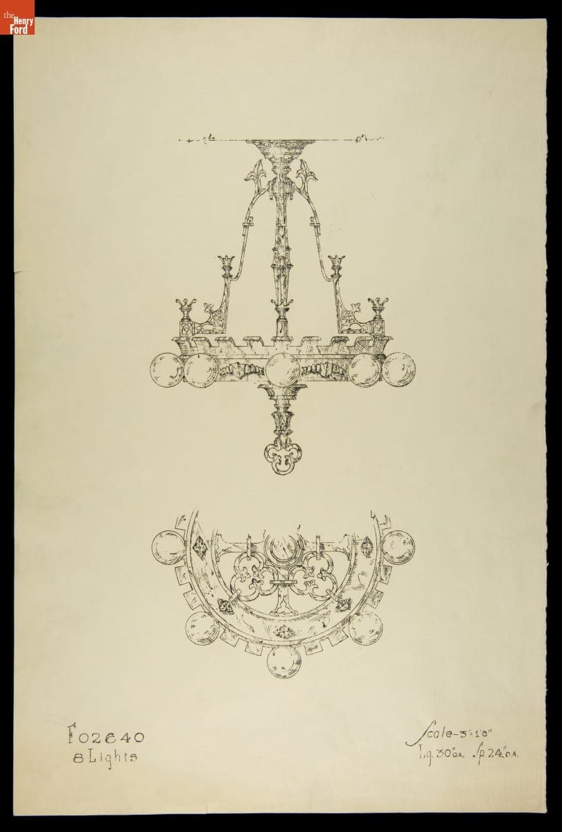 Drawing of a Chandelier, 1920-1930