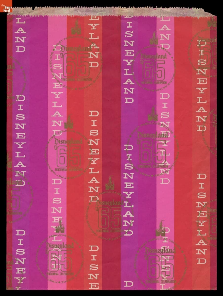 Disneyland 10th Anniversary Paper Bag, 1965