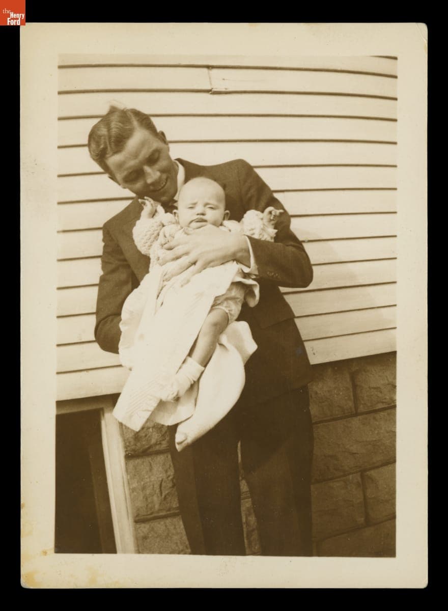 Max Dossey with His Daughter Kay Elizabeth Dossey, 1936
