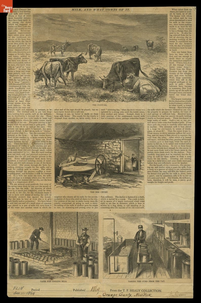 "Milk, and What Comes of It" from Frank Leslie's Illustrated Newspaper, December 11, 1869
