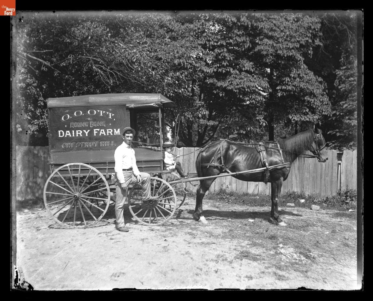 O.O. Ott, Meadow Brook Dairy Farm Delivery Wagon, 1912-1913