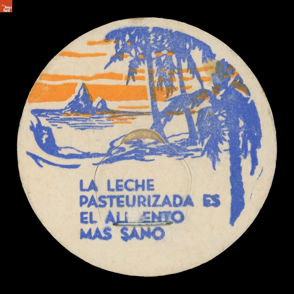 Milk Bottle Paper Cap from Puerto Rico, 1950
