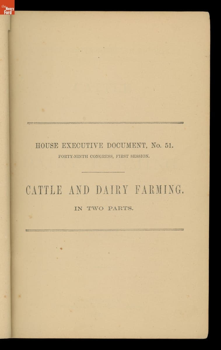 Cattle and Dairy Farming, Part 1, 1888