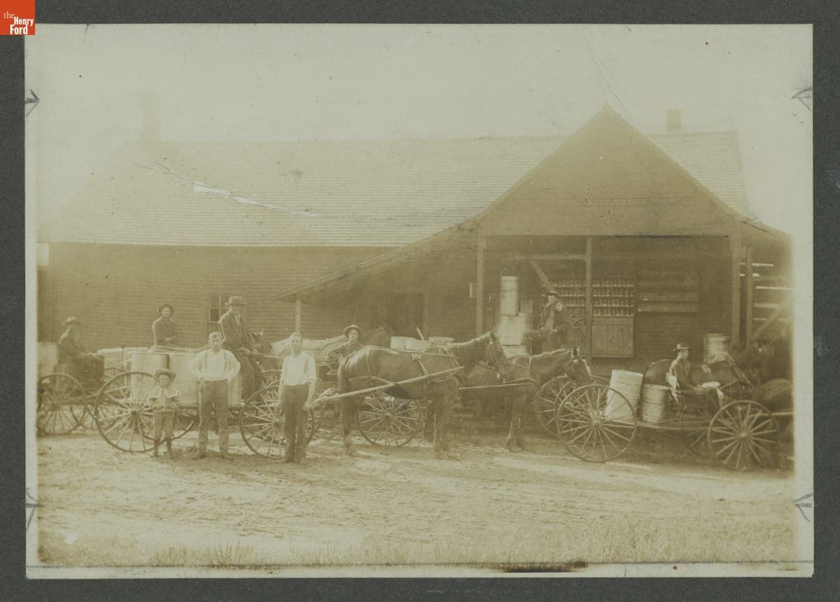  Wagons with Milk Cans, Sheffield Farms, New York