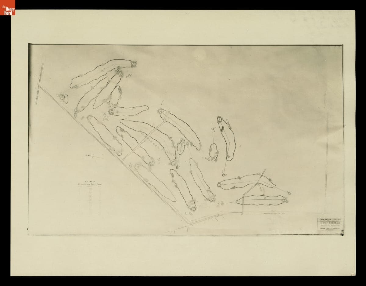 Map of Golf Course at Dearborn Country Club, May 12, 1924