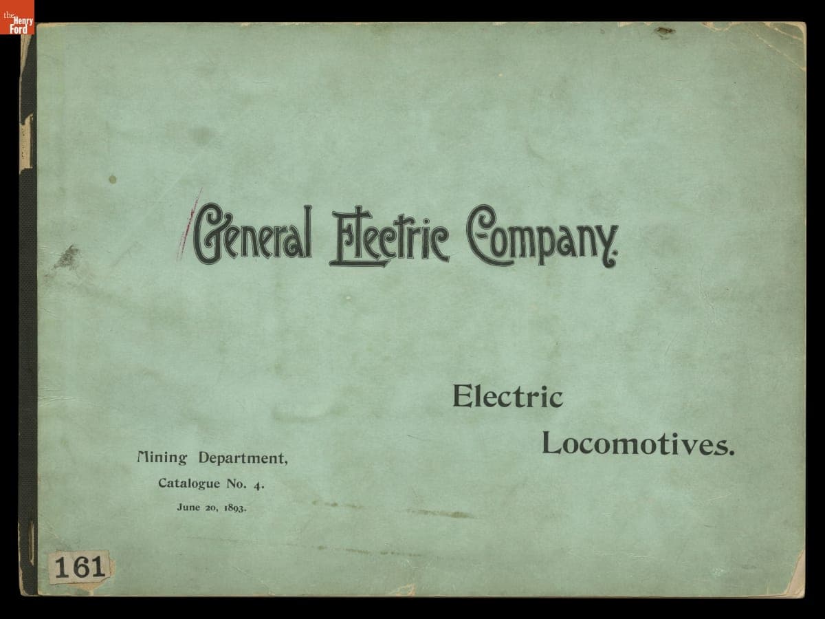 General Electric Company Catalog, "Electric Locomotives: Catalogue No. 4," 1893