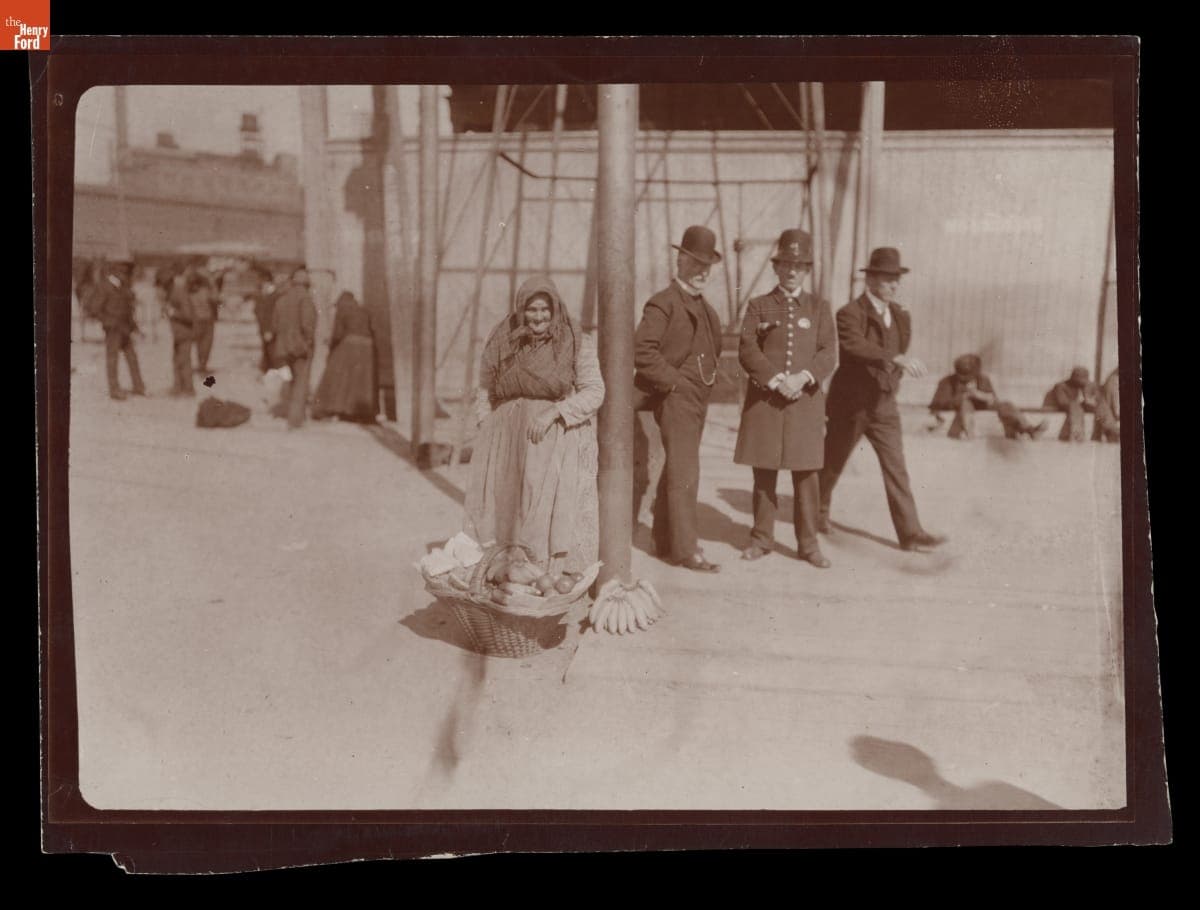 Woman with Basket of Fruit, New Orleans, Louisiana, circa 1905