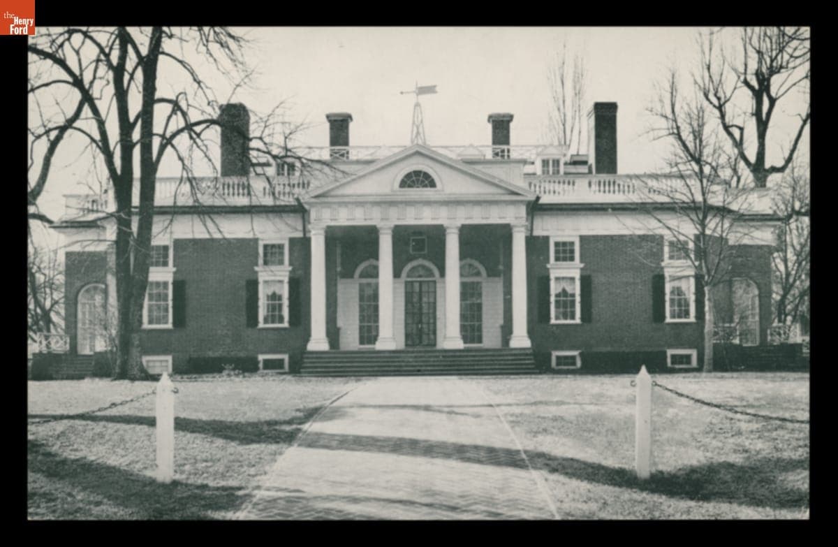 Monticello: The Home of Thomas Jefferson, Charlottesville, Virginia, The East Front, circa 1950