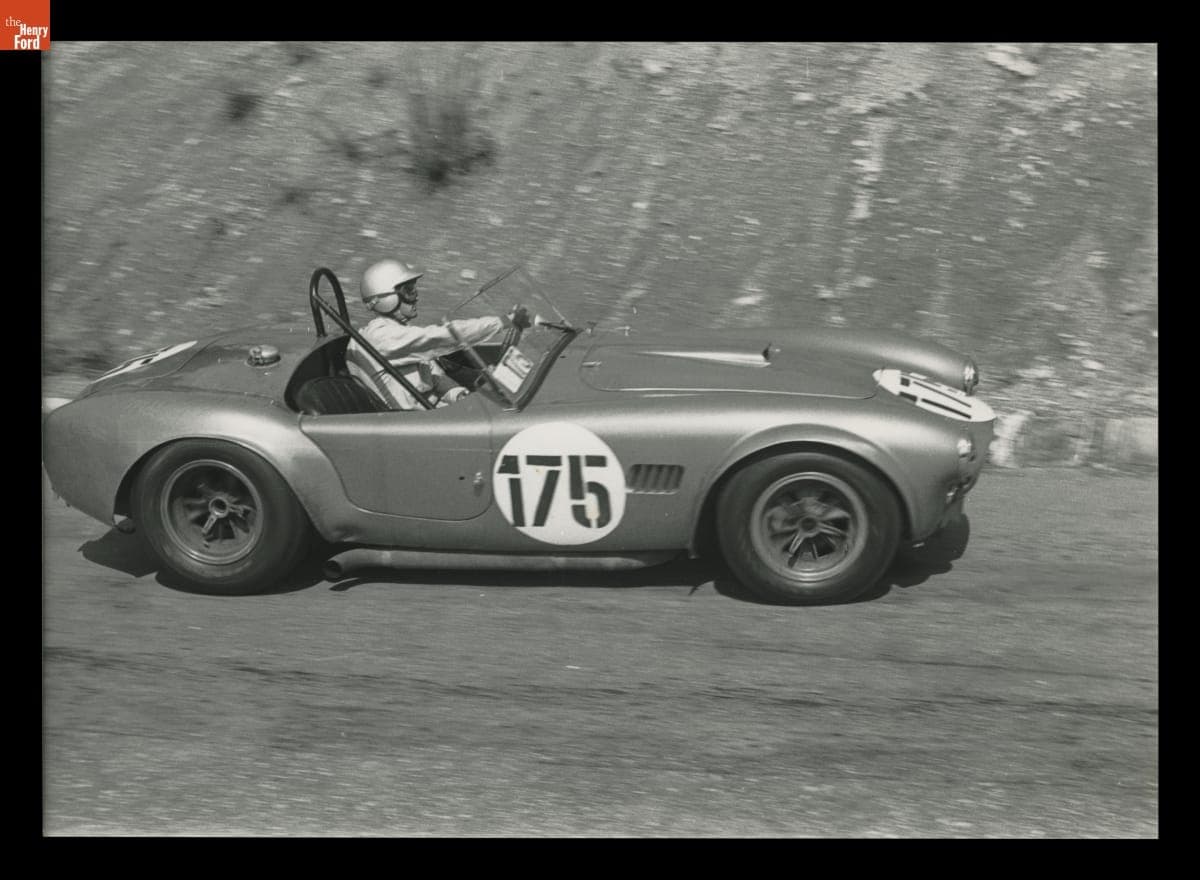 Shelby Cobra Driven by Jochen Neerpasch in the Sierre Montagna Hill Climb, August 1964
