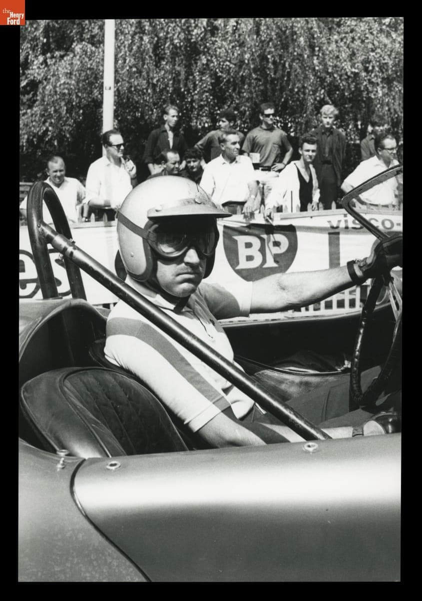 Shelby Cobra Driven by Jo Schlesser in the Sierre Montagna Hill Climb, August 1964