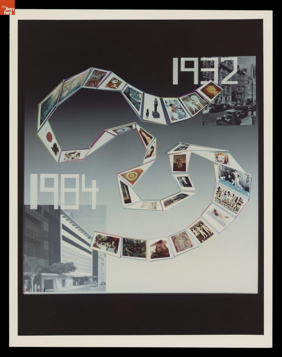 Prototype for a Computer Generated MoMA Poster, Digital Art Print, 1984