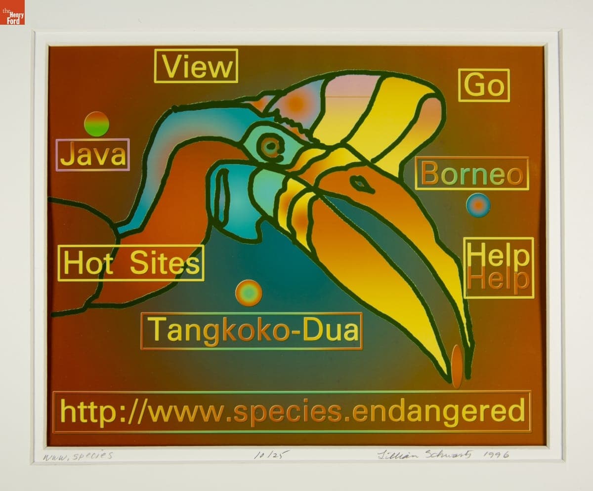 "www.species" by Lillian F. Schwartz, 1996