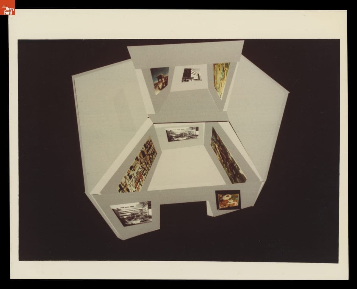 Computer-Generated Image of a MoMA Exhibit Gallery, Digital Art Print, 1984