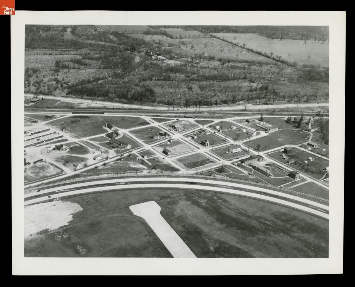 Aerial View of Greenfield Village and Fair Lane Estate, 1936