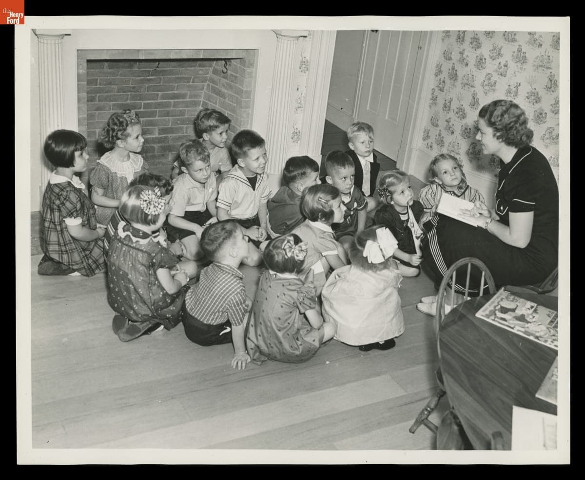 First Day of Kindergarten at Robert Frost Home in Greenfield Village, September 1937