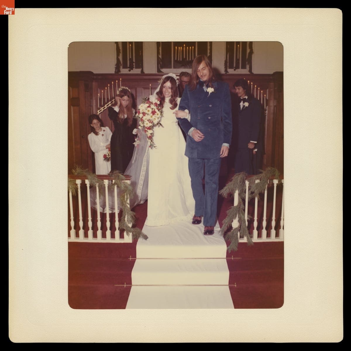 Cheryl and Jack Krygier at Their Wedding, Martha-Mary Chapel, Greenfield Village, 1973