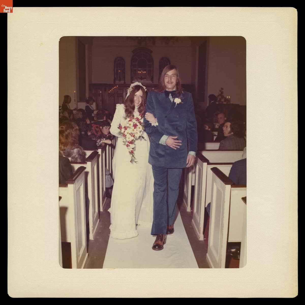 Cheryl and Jack Krygier at Their Wedding, Martha-Mary Chapel, Greenfield Village, 1973