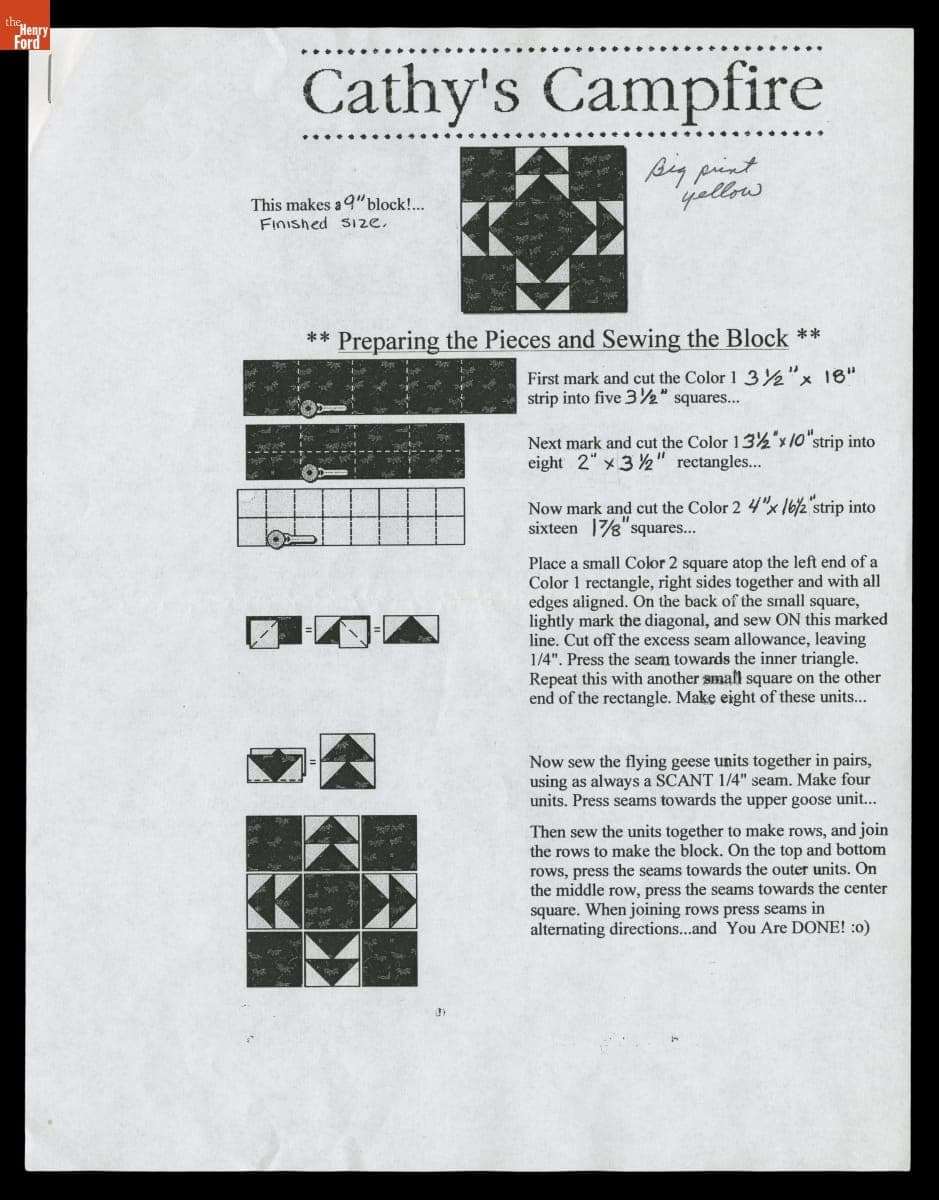 Quilt Patterns from Linda's Quilt Shop, circa 2007