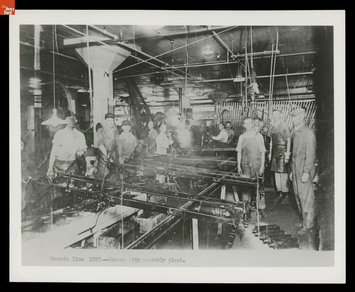 Chassis Assembly Line at Ford Motor Company Kansas City Assembly Plant, 1917