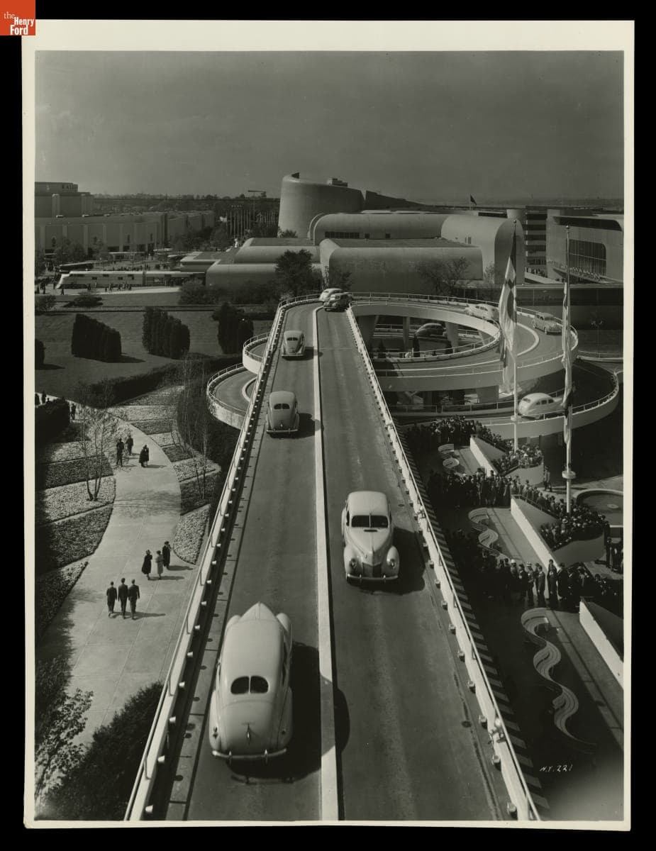 "Road of Tomorrow," Ford Exposition Building, New York World's Fair, 1939